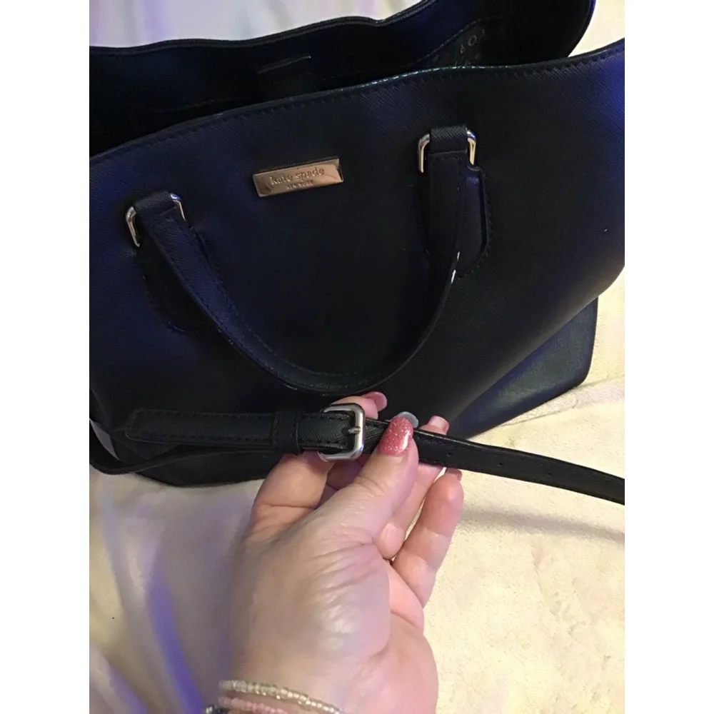 Women's Kate Spade Black Satchel Handbag Crossbody - Picture 6 of 16